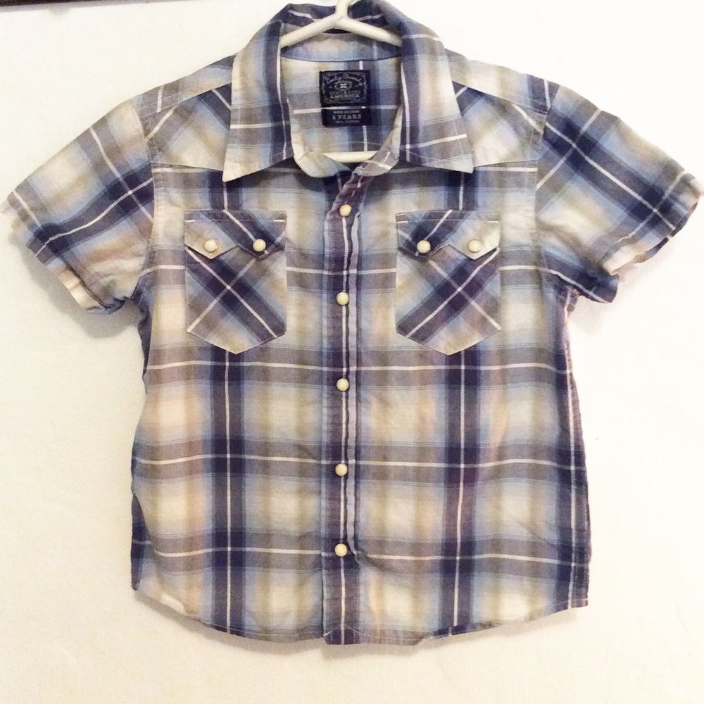 Boys Plaid Lucky Brand Button Down